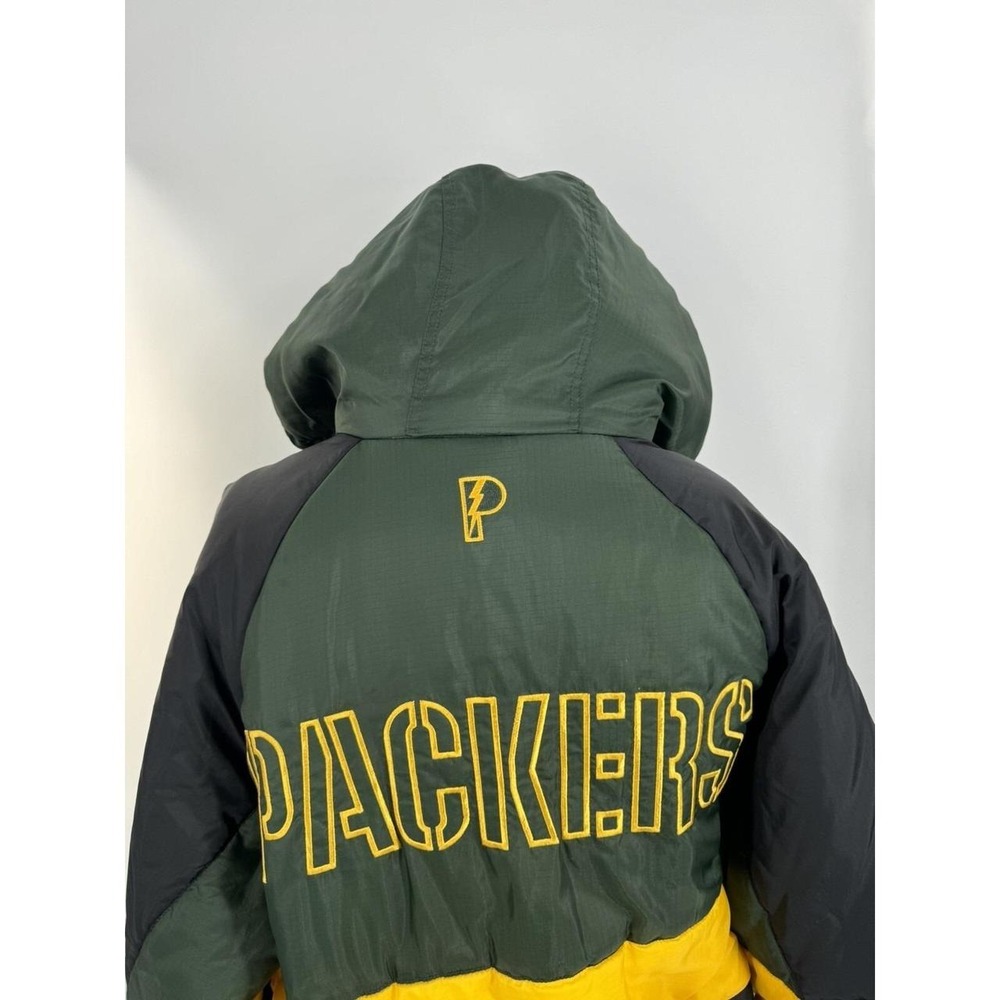 Vintage 90s ProPlayer NFL Green Bay Packers Puffer Jacket - Size Large - Picture 6 of 7